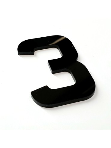 3 - 4D Number Plate Digit 3mm (Motorbike)